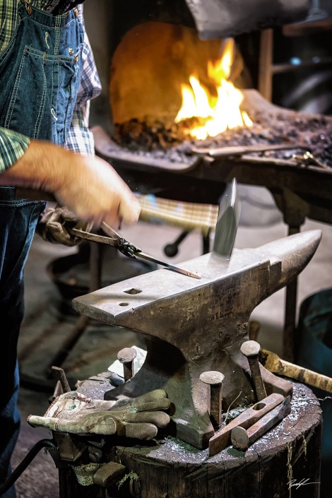 Blacksmith's Hands and Anvil