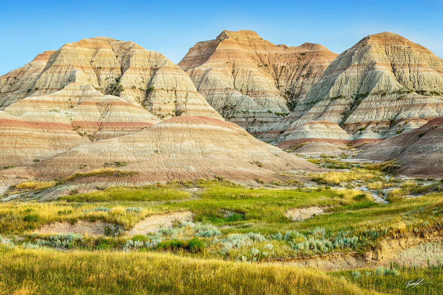 Three Mounds Badlands National Park South Dakota