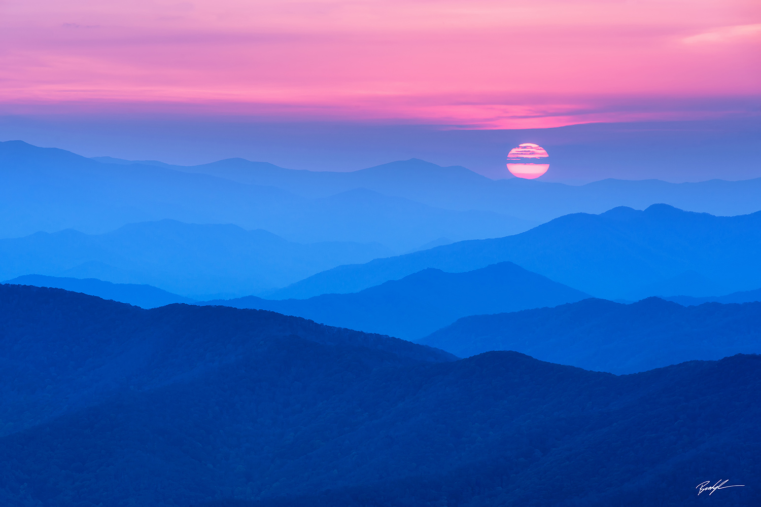 Sun on the Horizon Clingman's Dome Smoky Mountain National Park Tennessee