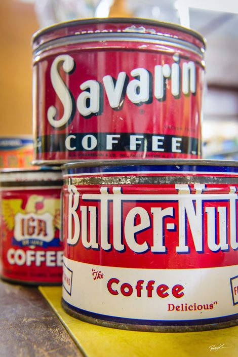 Antique Coffee Can Stack