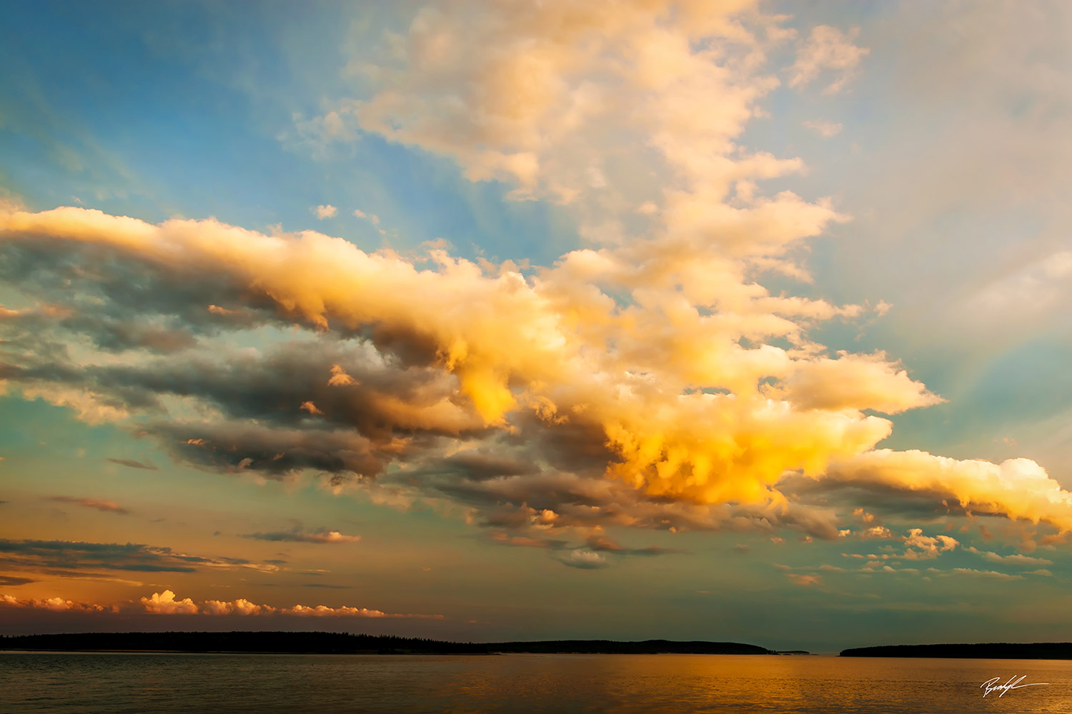 Cloud Bank and Sunset Acadia National Park Maine