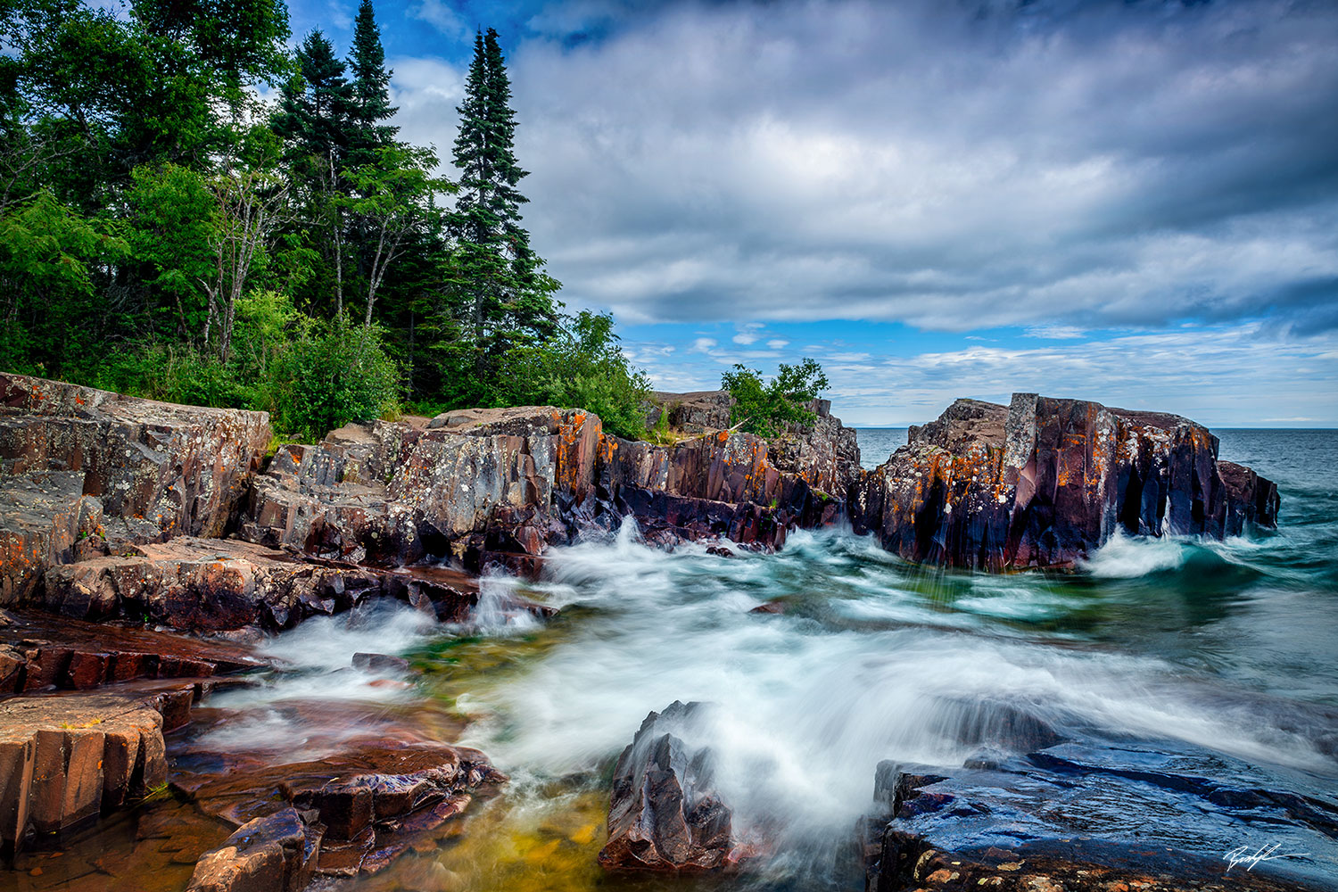 Artist Point Waves Grand Marais Lake Superior Minnesota