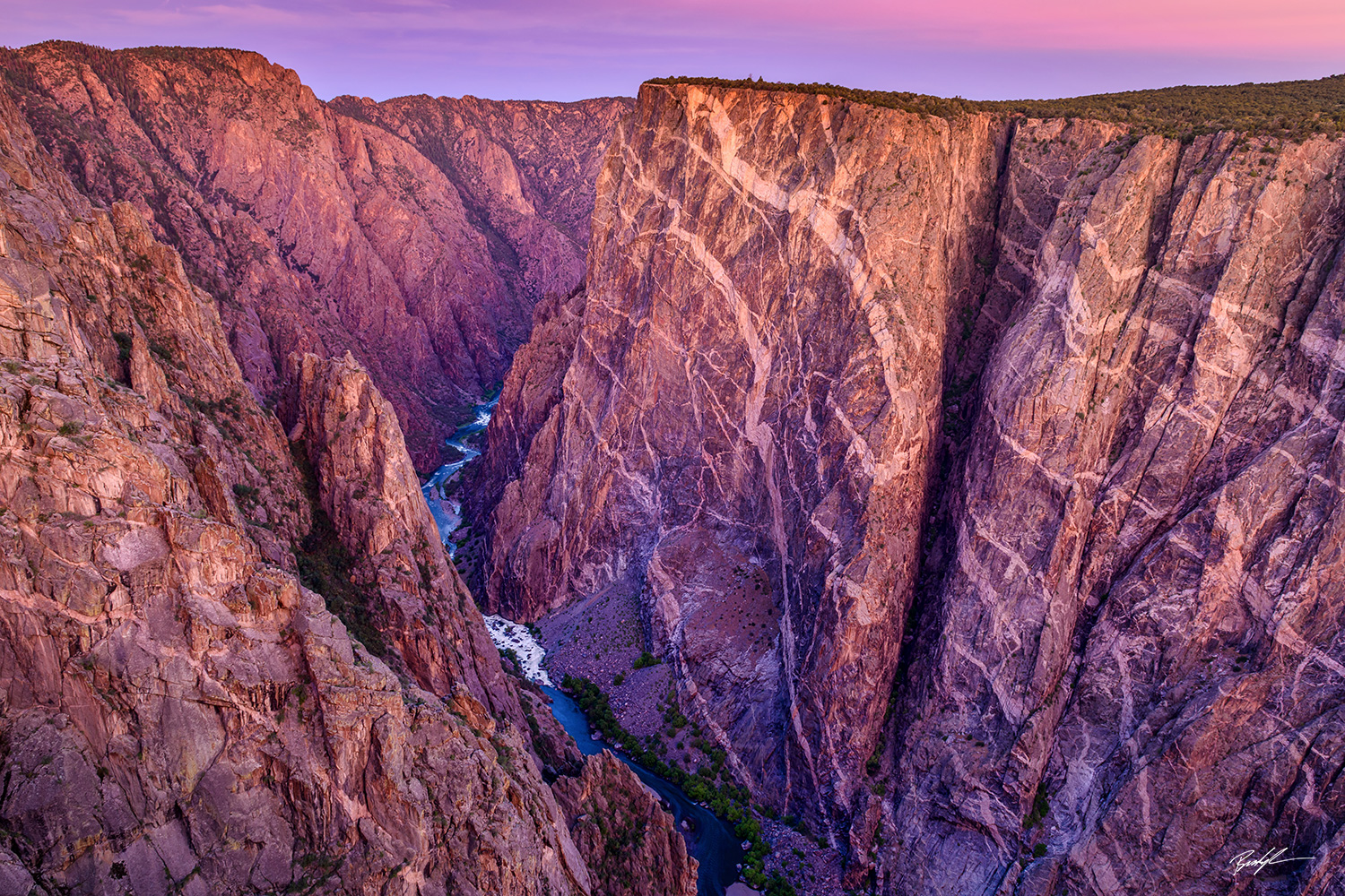 Alpenglow, Painted Wall, Black Canyon of the Gunnison National Park, Colorado