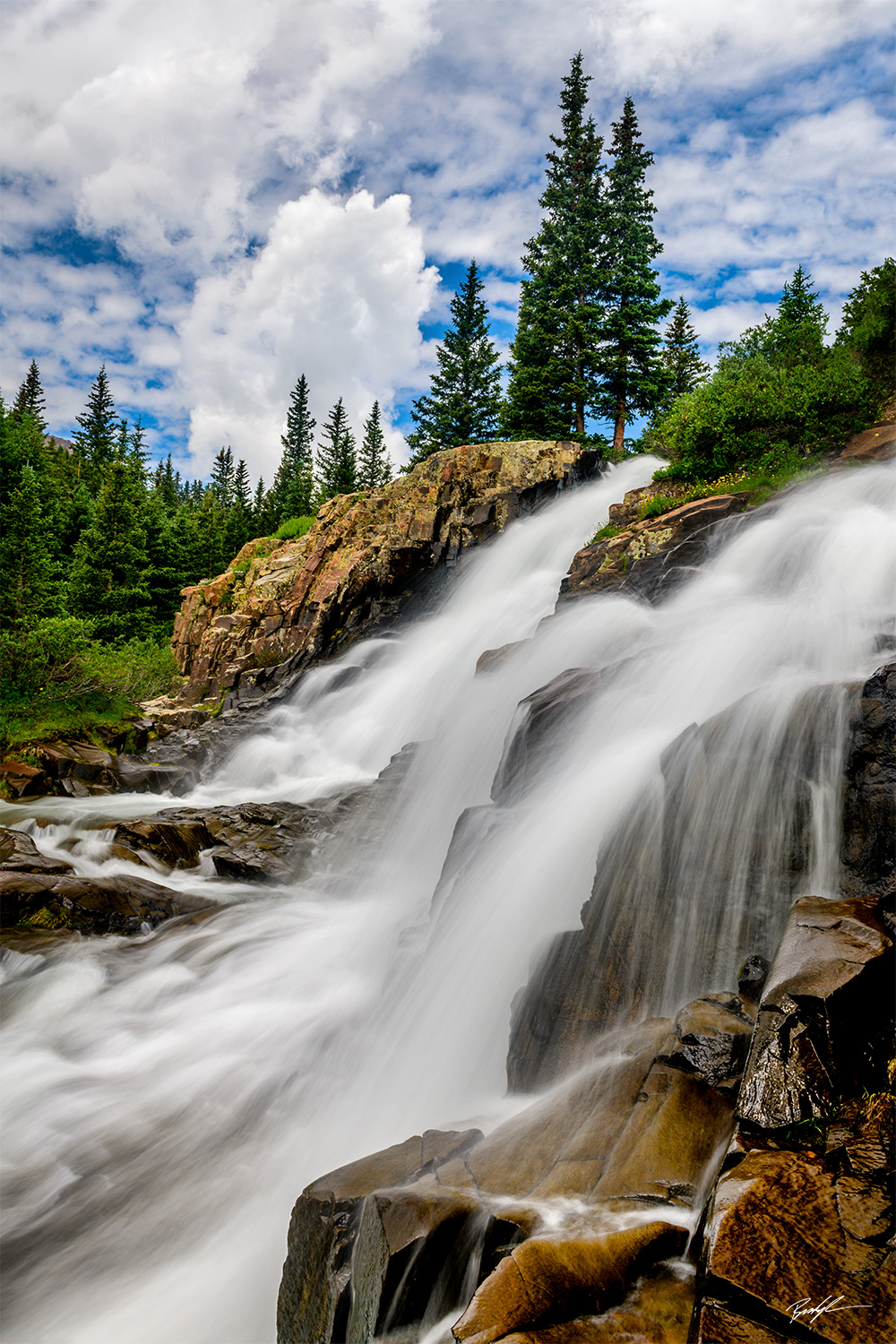 Twin Falls Yankee Boy Basin San Juan Mountains Colorado