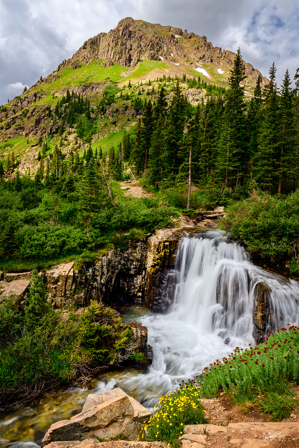 Yankee Boy Basin Lower Twin Falls San Juan Mountains Colorado