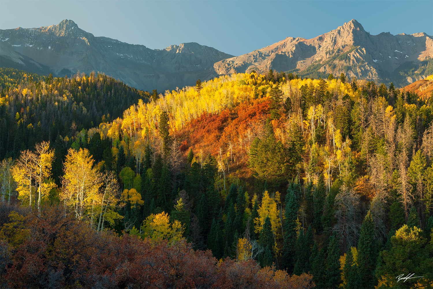 Autumn Alpenglow San Juan Mountains Colorado