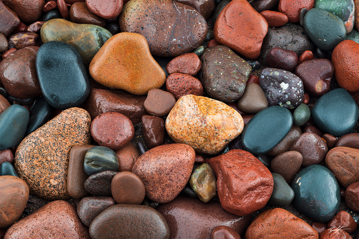 Cobblestones Lake Superior Upper Peninsula Michigan