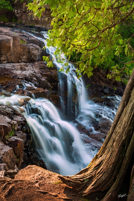 #W109 – Upper Gooseberry Falls, North Shore, Minnesota Upper Gooseberry Falls North Shore Minnesota