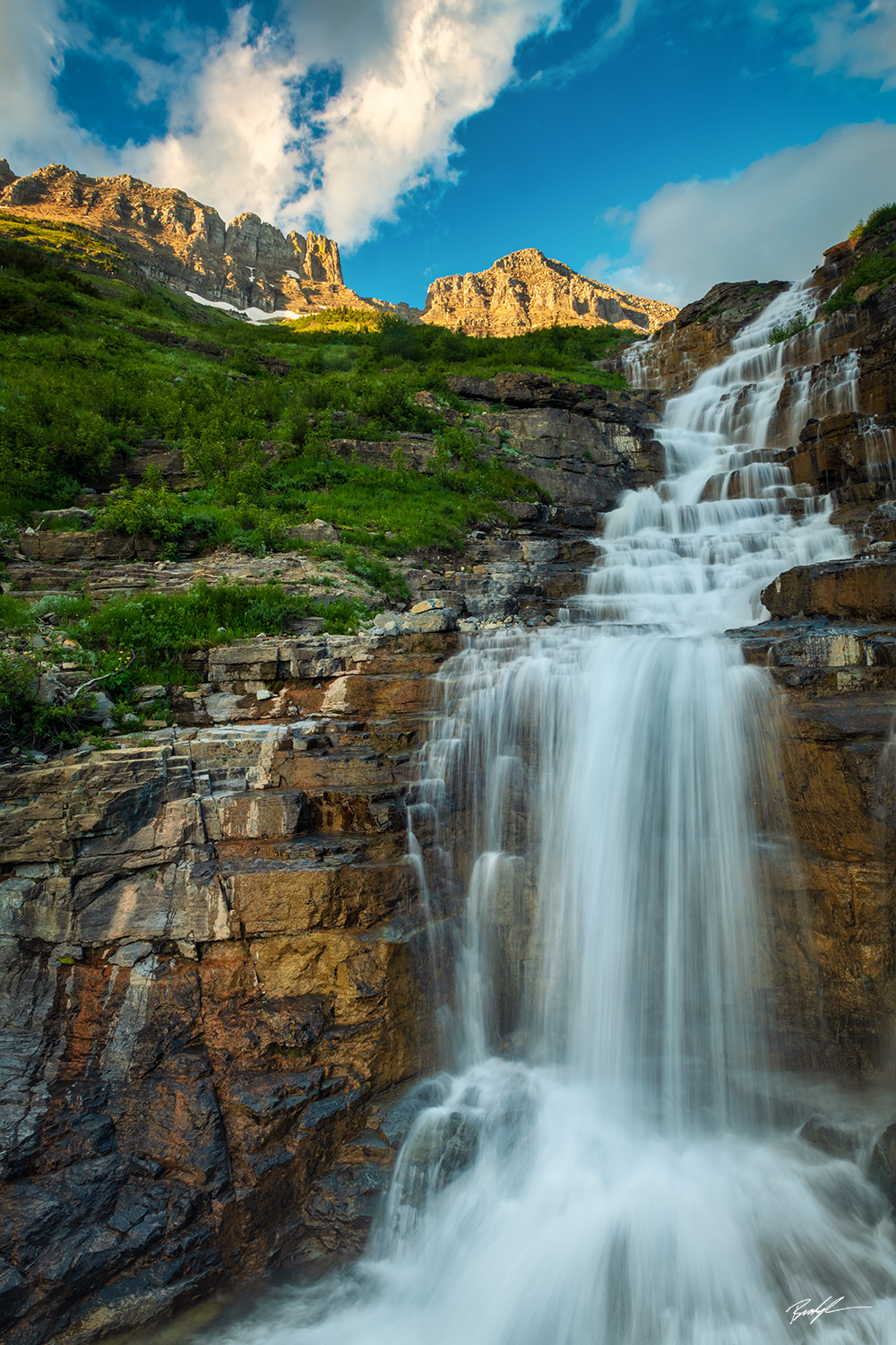 Haystack Falls Glacier National Park Montana