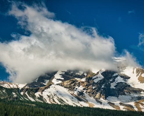 Cloud and Mountain Glacier National Park Montana