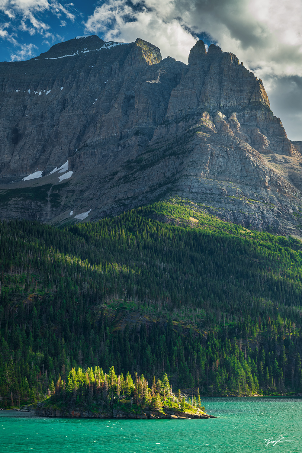 Sunlit Peninsula Glacier National Park Montana