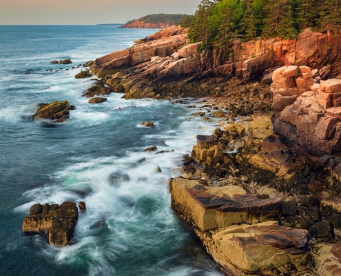 Shoreline Sunrise Acadia National Park Maine