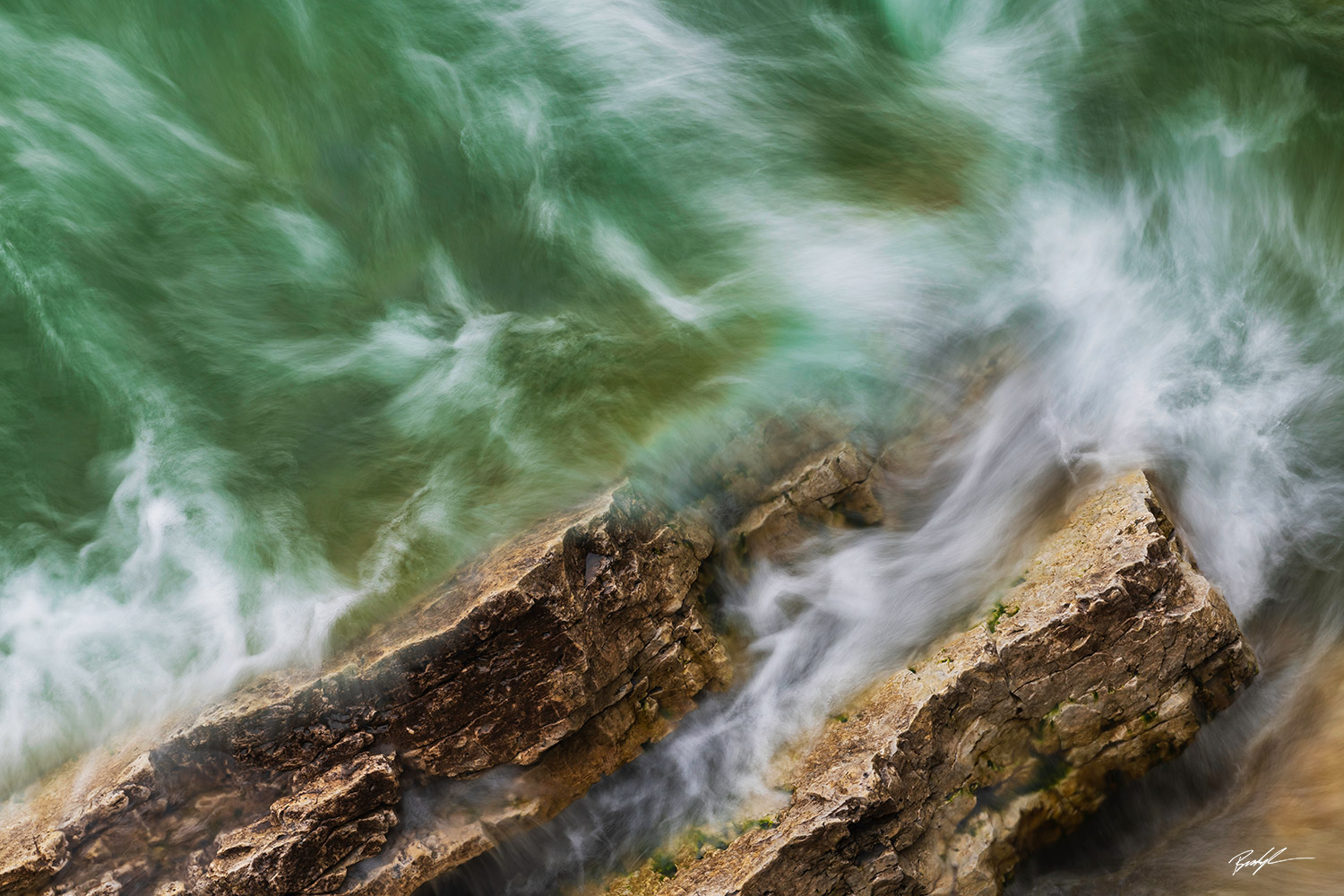 Cave Point Shoreline Rocks Waves Door County Wisconsin