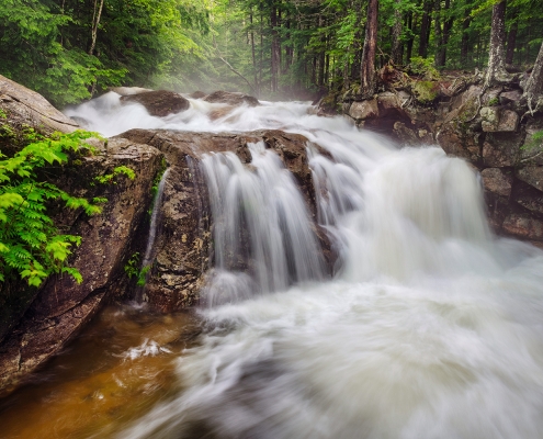 Pemigewasset River Waterfall White Mountains New Hampshire