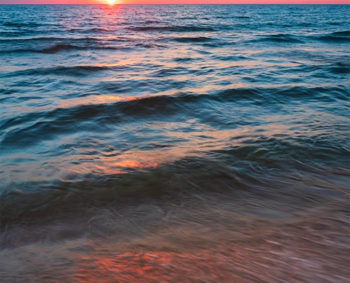 Lake Michigan Sunset Reflection Little Sable Point Michigan